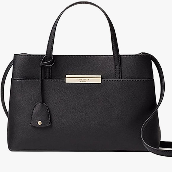 Kate Spade Black Satchel Crossbody Leather Bag NWT - Picture 5 of 16